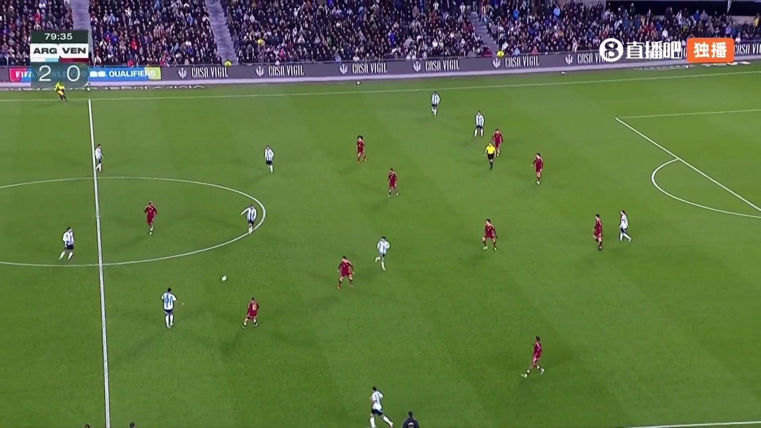 梅西梅开二度！德保罗直塞，阿尔马达禁区内回传梅西推射破门！